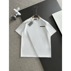 발렌시아가 아이보리 엠보백로고자수 티셔츠