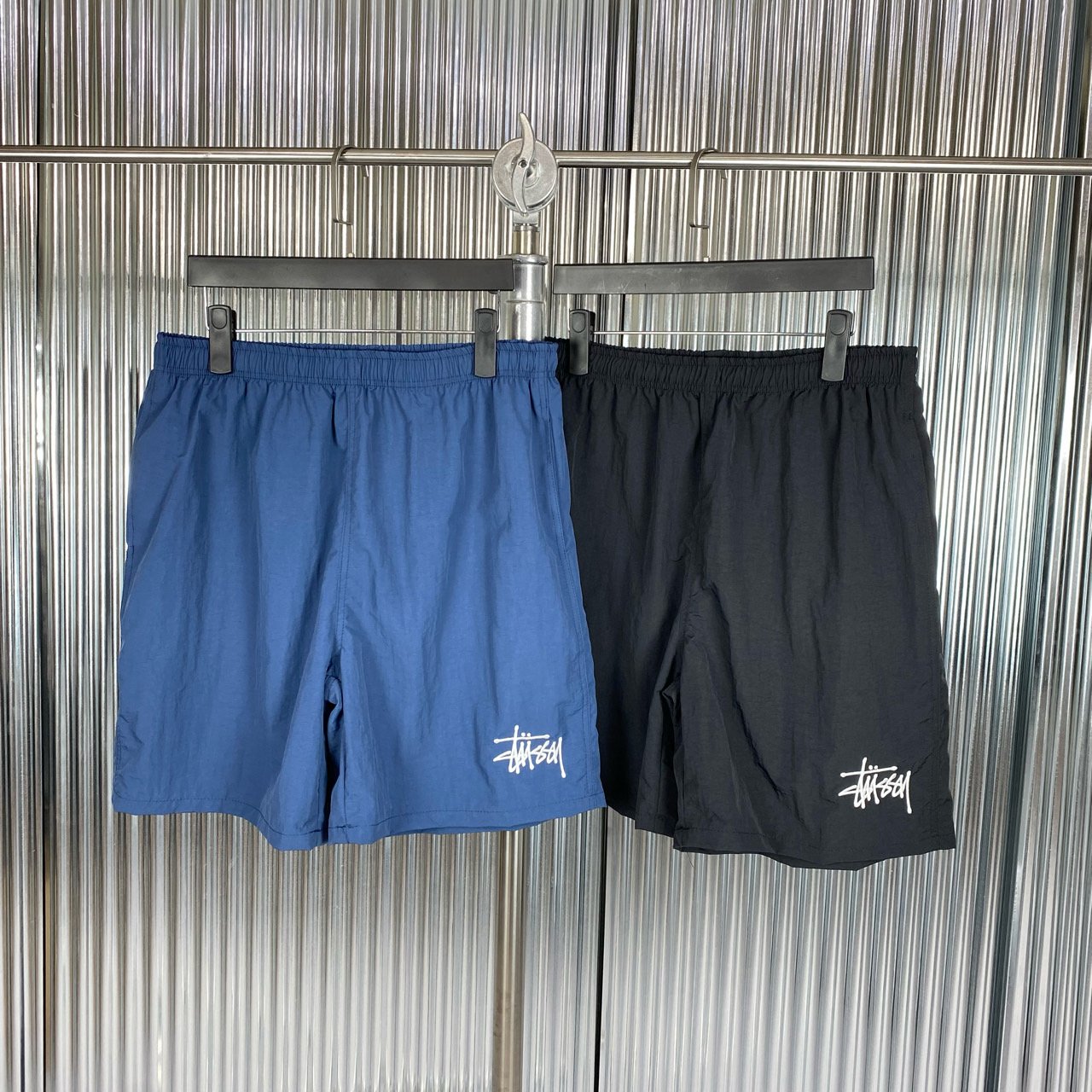 스투시 기본자수 반바지