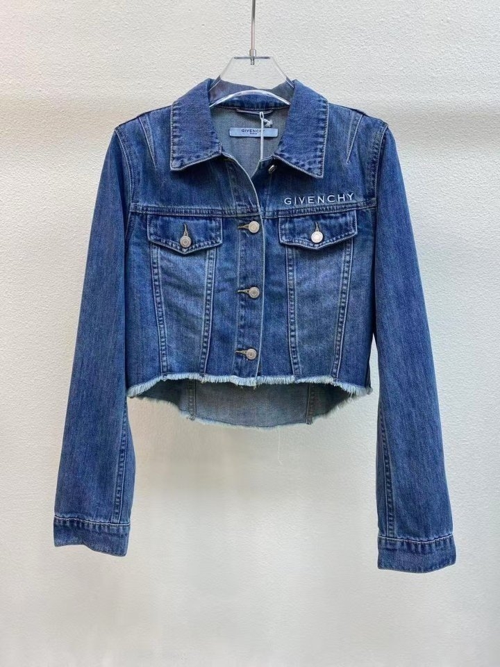 지방시 자수로고 청자켓