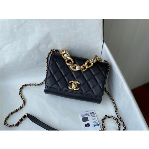  샤* 트리플 펄 체인 플랩백 미니 as2638