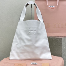 미우미* 가죽 호보백 토트백 화이트 5505