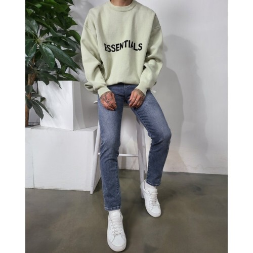 essentials fog 에센셜 고무 패치 니트