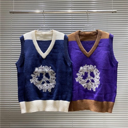  x tears 1030 자수 배색 니트 조끼