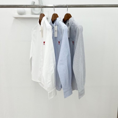 ami 아미 하트로고 옥스포드 셔츠