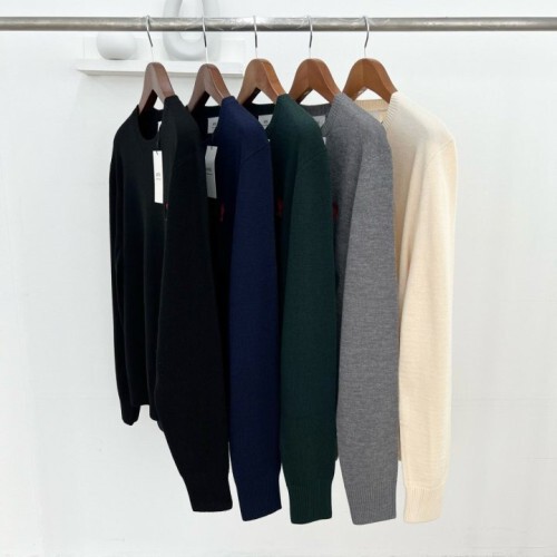 ami 아미 드 꾀흐 메리노 울크루넥 니트