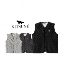 maison kitsun* 메종키츠* 퀄팅 양털 조끼
