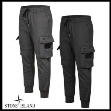 stone islan* 스톤아일랜* 블랙패치 헤비융기모 스트링카고조거