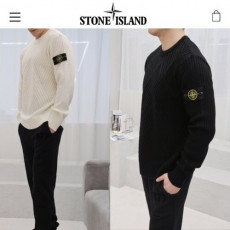 stone islan* 스톤아일랜* 사선라운드 니트