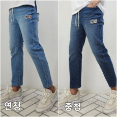maison kitsun* 메종키츠* 더블 폭스 리얼 밴딩 팬츠