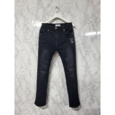 ami 아미 fw 기모 블랙 데미지 데님 팬츠