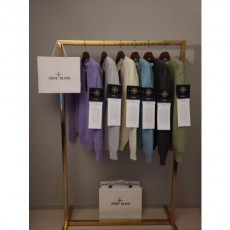 stone islan* 스톤아일랜* 와펜패치 실크 앙고라 라운드 니트