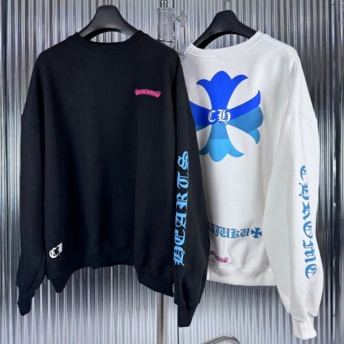  크롬하* 블루 기모 맨투맨