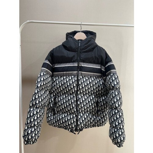  디* 오블리크 리버서블 롱다운 패딩 점퍼