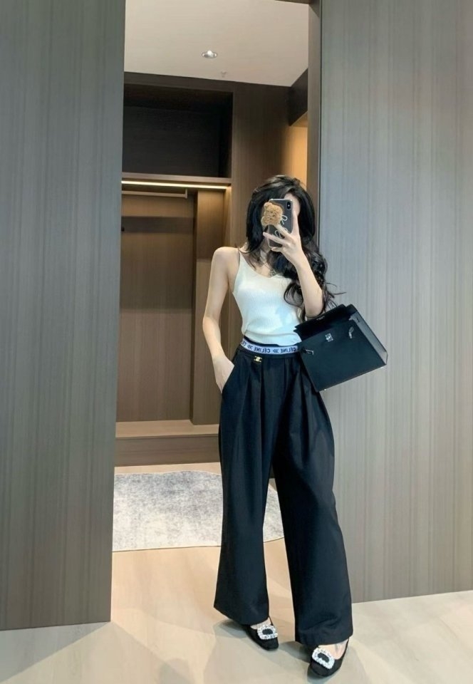 셀린느 주름 와이드 슬렉스