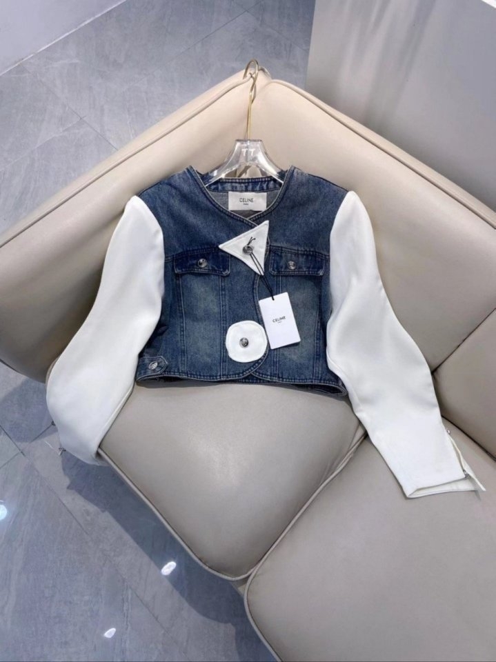 셀린느 배색 청자켓