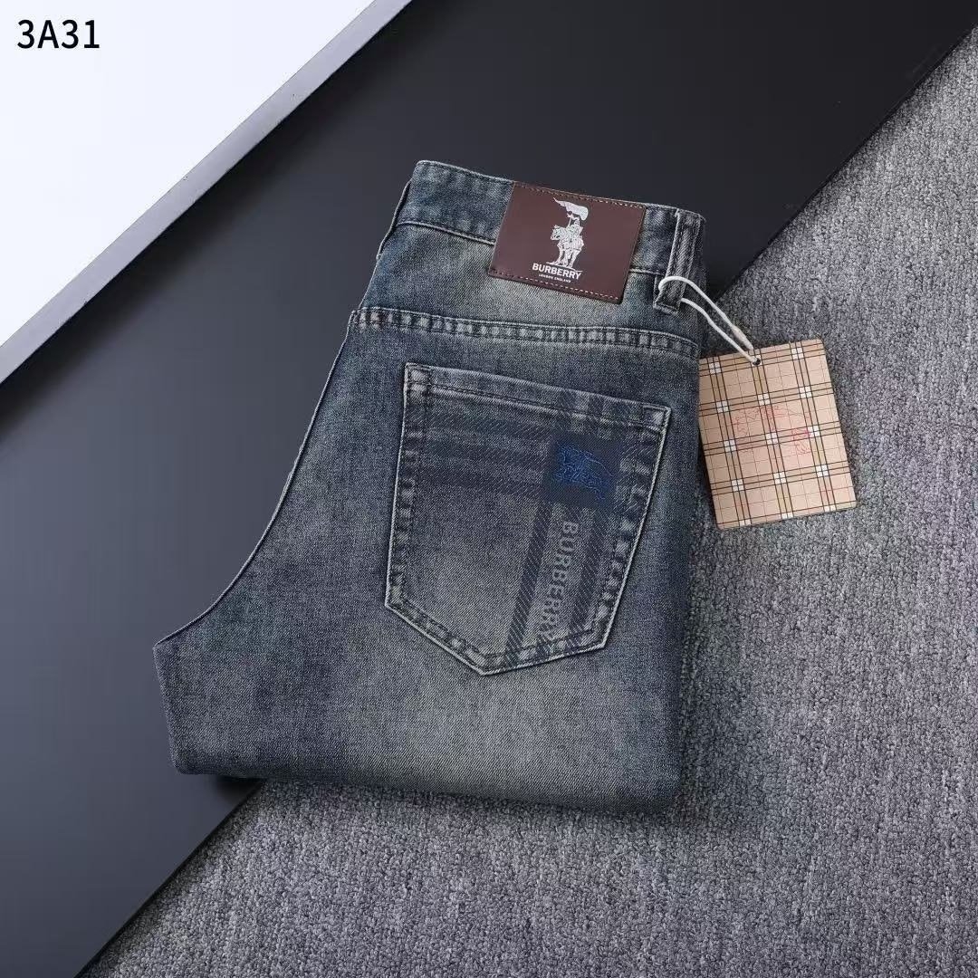 버버리 기사도 빈티지 워싱 데님 팬츠