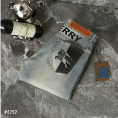 버버리 EKD 포켓로고 브라운패치 데님 팬츠