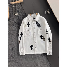 크롬하츠 멀티 로고 워싱데님 셔츠 자켓(수입 완제품 풀라벨)
