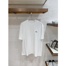 디올 절개 자수 면실크반팔