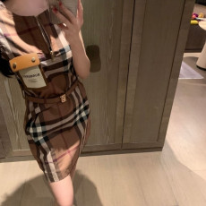 버버리 브라운체크 원피스